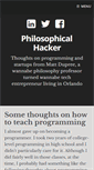 Mobile Screenshot of philosophicalhacker.com