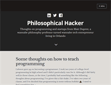 Tablet Screenshot of philosophicalhacker.com